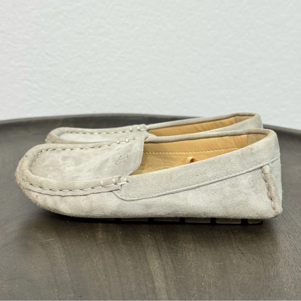 Janie‎ and Jack Kids Size 9 Gray Suede Leather Slip On Loafers Classic Preppy